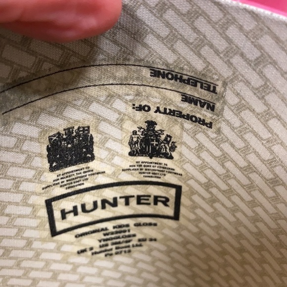 The original hunter tall pink rain boots size 4 - Picture 4 of 7